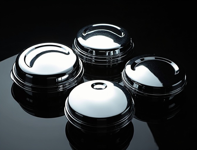 Chrome Engine Tin Lid Set